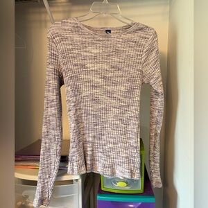 Tall long sleeve tee - purple and white - Old Navy